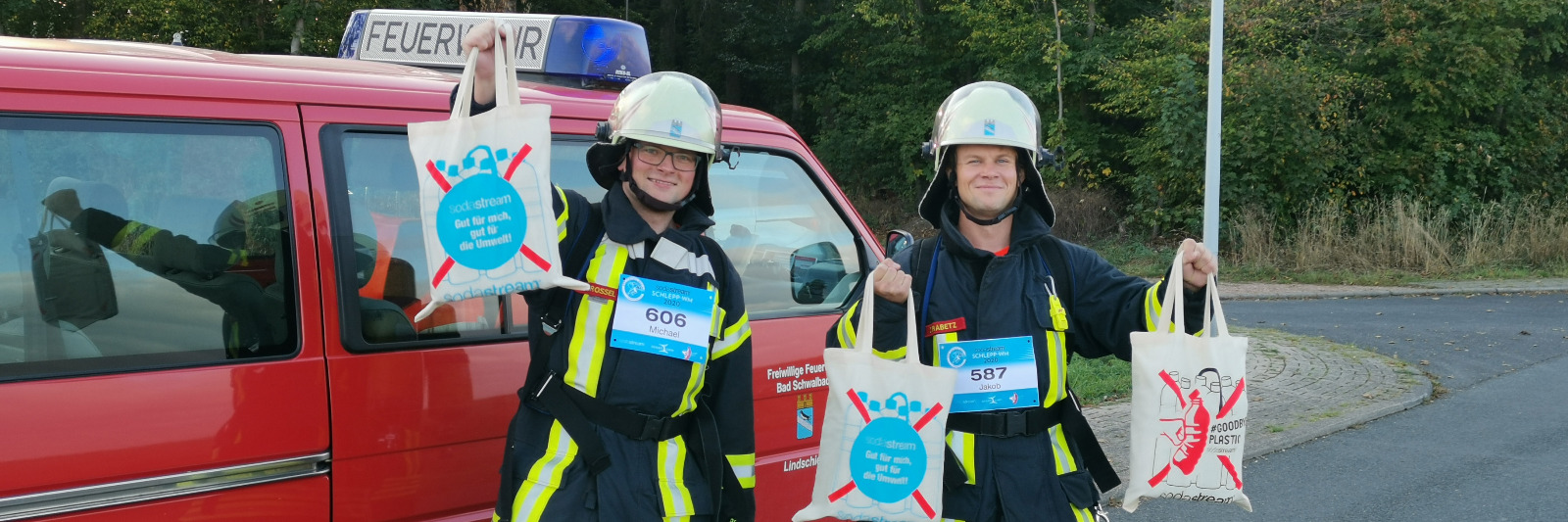 Fit bleiben und Gutes tun - Warum zwei Feuerwehrleute rund um Lindschied laufen