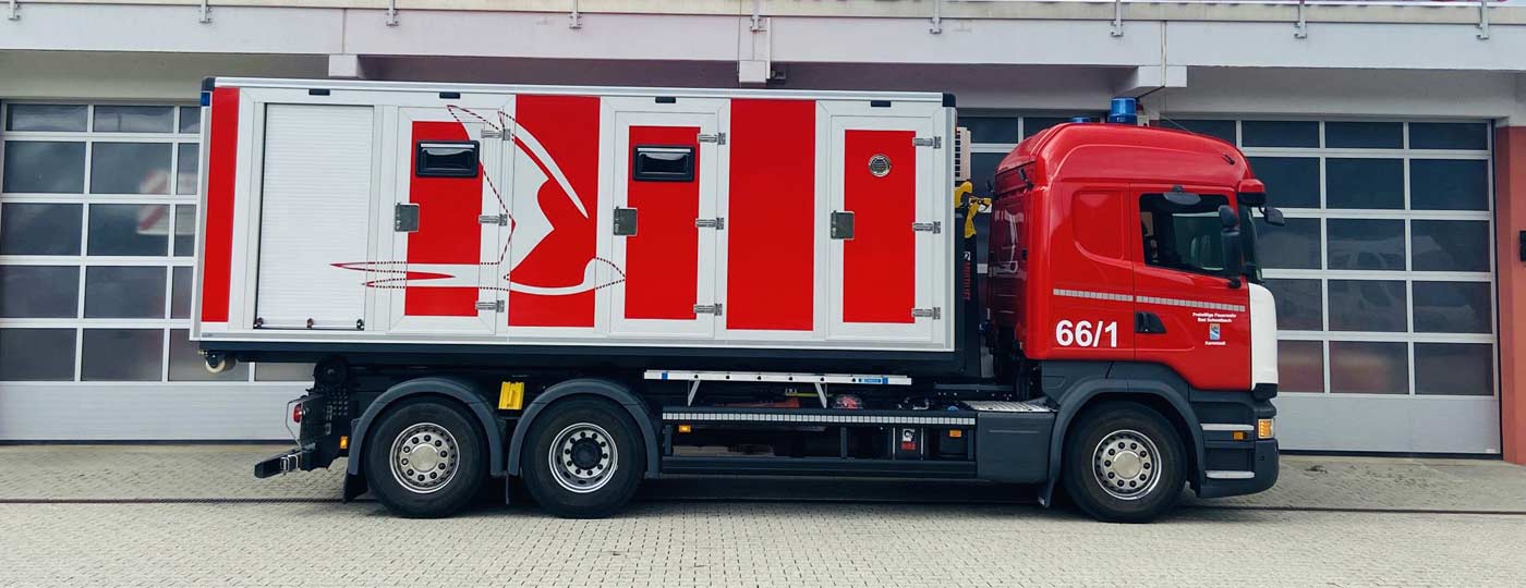 Abrollcontainer Hygiene (AB-Hygiene); Neue Technik bei den Feuerwehren der Stadt Bad schwalbach 